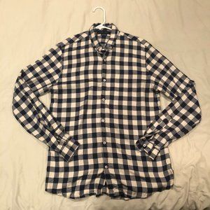 ZARA Men Plaid Shirt Relaxed Fit Medium